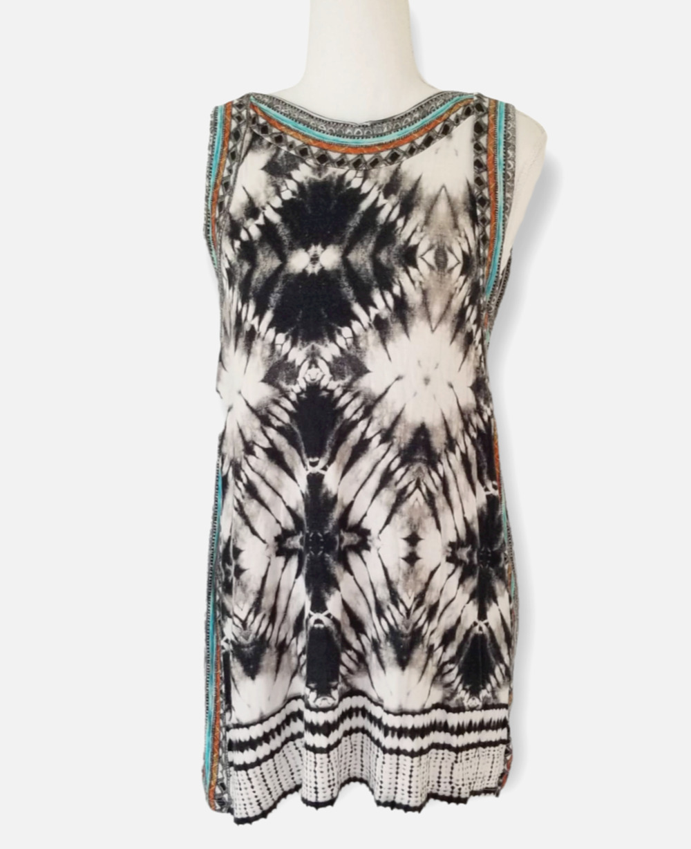 Rose & Olive Tie dye print Sleeveless Top - Size M